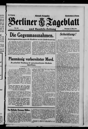 Berliner Tageblatt und Handels-Zeitung on Mar 17, 1931