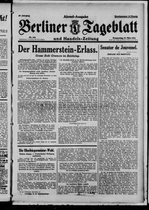Berliner Tageblatt und Handels-Zeitung vom 19.03.1931