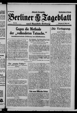 Berliner Tageblatt und Handels-Zeitung vom 24.03.1931