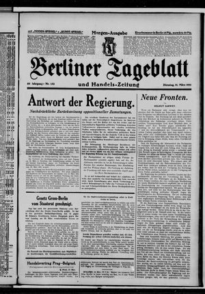 Berliner Tageblatt und Handels-Zeitung vom 31.03.1931