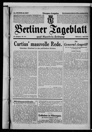 Berliner Tageblatt und Handels-Zeitung vom 01.04.1931