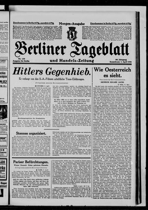 Berliner Tageblatt und Handels-Zeitung vom 04.04.1931
