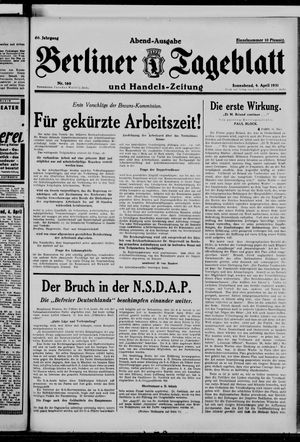 Berliner Tageblatt und Handels-Zeitung vom 04.04.1931