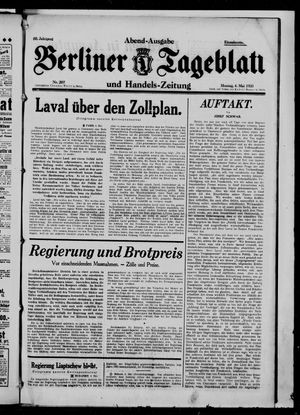 Berliner Tageblatt und Handels-Zeitung on May 4, 1931