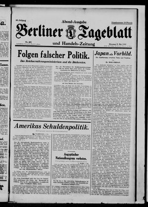 Berliner Tageblatt und Handels-Zeitung on May 5, 1931