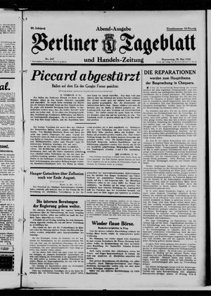 Berliner Tageblatt und Handels-Zeitung vom 28.05.1931