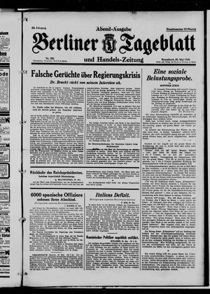 Berliner Tageblatt und Handels-Zeitung on May 30, 1931