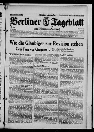 Berliner Tageblatt und Handels-Zeitung on Jun 4, 1931