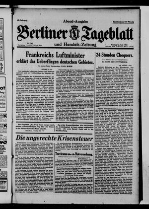 Berliner Tageblatt und Handels-Zeitung on Jun 5, 1931