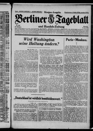 Berliner Tageblatt und Handels-Zeitung vom 09.06.1931