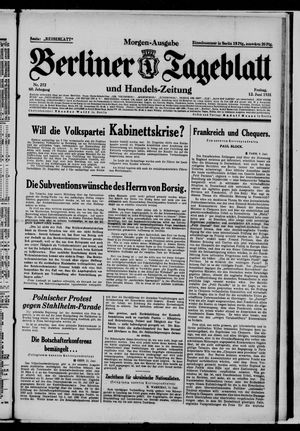 Berliner Tageblatt und Handels-Zeitung vom 12.06.1931