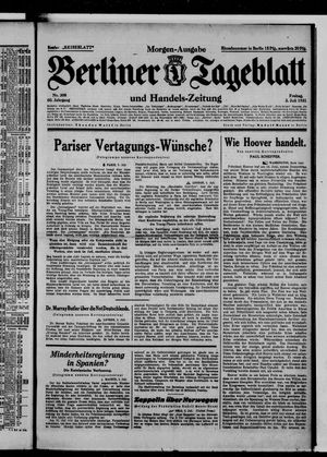Berliner Tageblatt und Handels-Zeitung on Jul 3, 1931