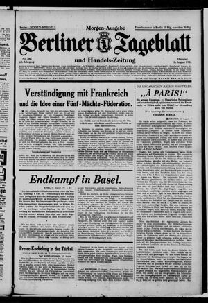 Berliner Tageblatt und Handels-Zeitung vom 18.08.1931