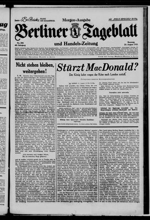 Berliner Tageblatt und Handels-Zeitung vom 23.08.1931