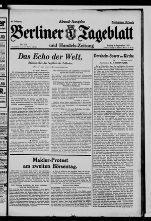 Berliner Tageblatt und Handels-Zeitung vom 04.09.1931
