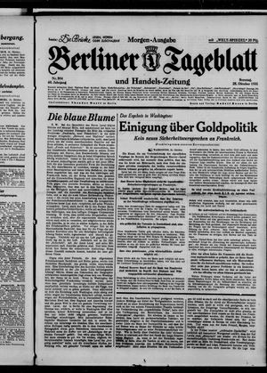 Berliner Tageblatt und Handels-Zeitung vom 25.10.1931