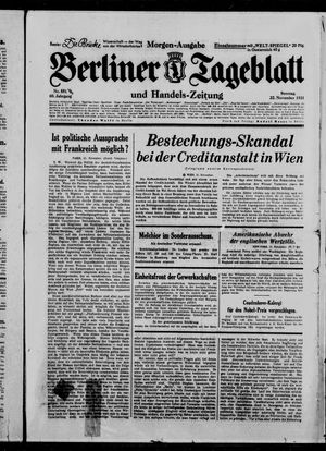Berliner Tageblatt und Handels-Zeitung vom 22.11.1931