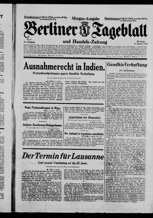 Berliner Tageblatt und Handels-Zeitung vom 05.01.1932