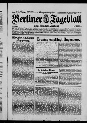 Berliner Tageblatt und Handels-Zeitung vom 10.01.1932