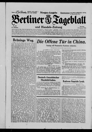 Berliner Tageblatt und Handels-Zeitung vom 17.01.1932