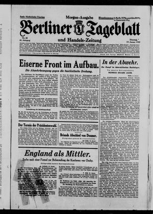 Berliner Tageblatt und Handels-Zeitung vom 19.01.1932