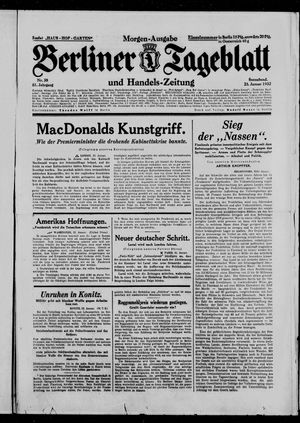 Berliner Tageblatt und Handels-Zeitung vom 23.01.1932