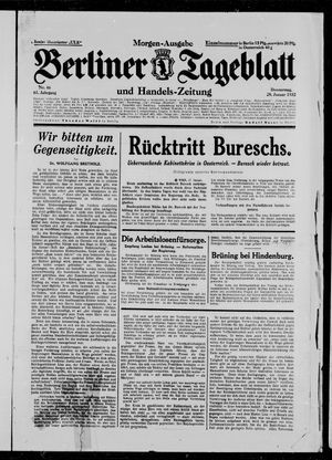 Berliner Tageblatt und Handels-Zeitung vom 28.01.1932