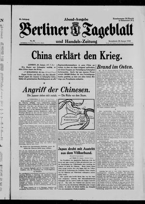 Berliner Tageblatt und Handels-Zeitung vom 30.01.1932