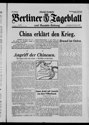 Berliner Tageblatt und Handels-Zeitung on Jan 30, 1932