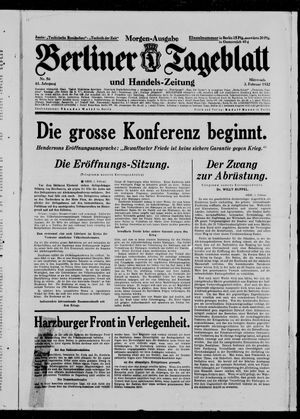 Berliner Tageblatt und Handels-Zeitung vom 03.02.1932