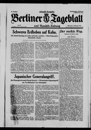 Berliner Tageblatt und Handels-Zeitung on Feb 3, 1932