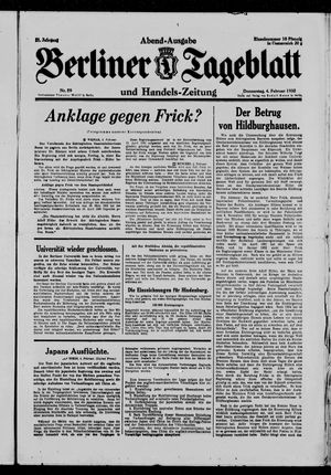Berliner Tageblatt und Handels-Zeitung vom 04.02.1932