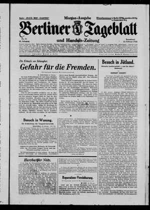 Berliner Tageblatt und Handels-Zeitung on Feb 13, 1932