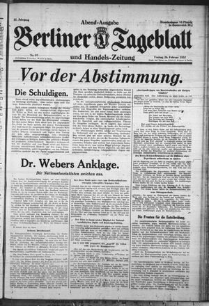 Berliner Tageblatt und Handels-Zeitung vom 26.02.1932