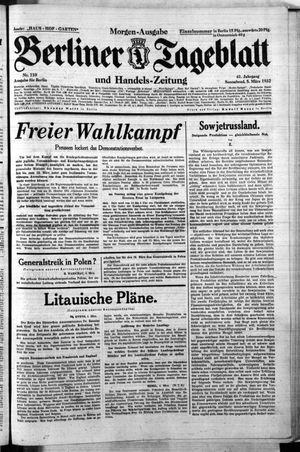 Berliner Tageblatt und Handels-Zeitung vom 05.03.1932