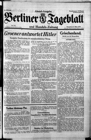 Berliner Tageblatt und Handels-Zeitung vom 05.03.1932