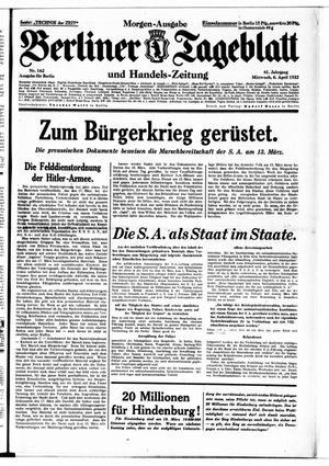 Berliner Tageblatt und Handels-Zeitung vom 06.04.1932