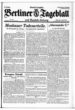 Berliner Tageblatt und Handels-Zeitung vom 06.04.1932