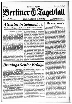 Berliner Tageblatt und Handels-Zeitung vom 29.04.1932