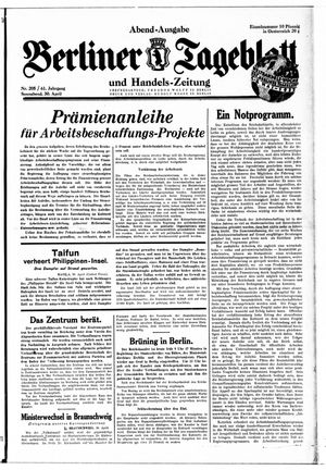 Berliner Tageblatt und Handels-Zeitung vom 30.04.1932