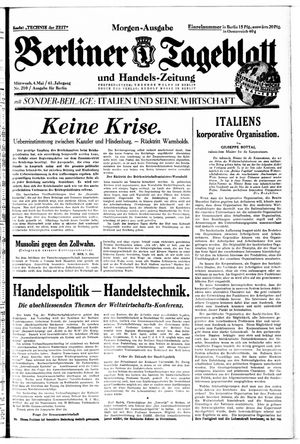 Berliner Tageblatt und Handels-Zeitung vom 04.05.1932