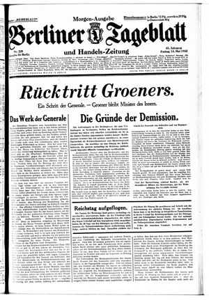 Berliner Tageblatt und Handels-Zeitung vom 13.05.1932