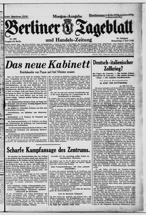 Berliner Tageblatt und Handels-Zeitung vom 02.06.1932