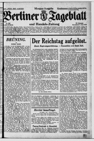 Berliner Tageblatt und Handels-Zeitung vom 04.06.1932