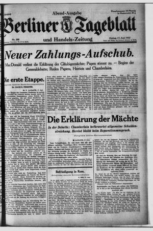 Berliner Tageblatt und Handels-Zeitung vom 17.06.1932