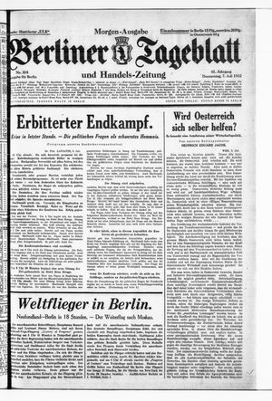 Berliner Tageblatt und Handels-Zeitung vom 07.07.1932