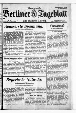 Berliner Tageblatt und Handels-Zeitung vom 07.07.1932