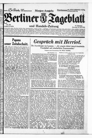 Berliner Tageblatt und Handels-Zeitung on Jul 10, 1932