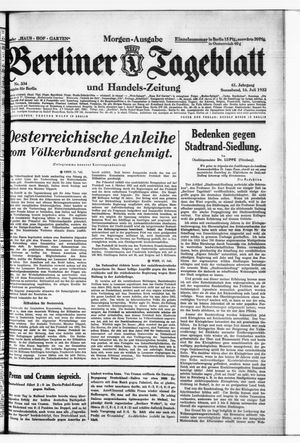 Berliner Tageblatt und Handels-Zeitung vom 16.07.1932