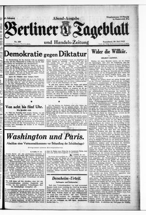 Berliner Tageblatt und Handels-Zeitung on Jul 30, 1932